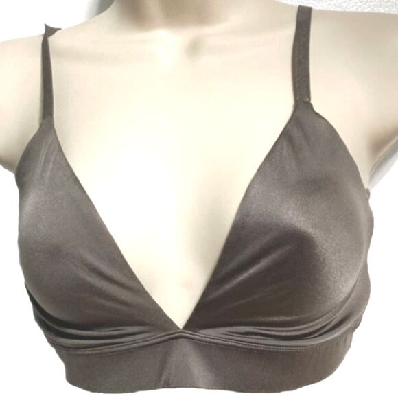 GAP Bralette Satin Triangle New Cashmere Shimmery Womens Large - Picture 3 of 12